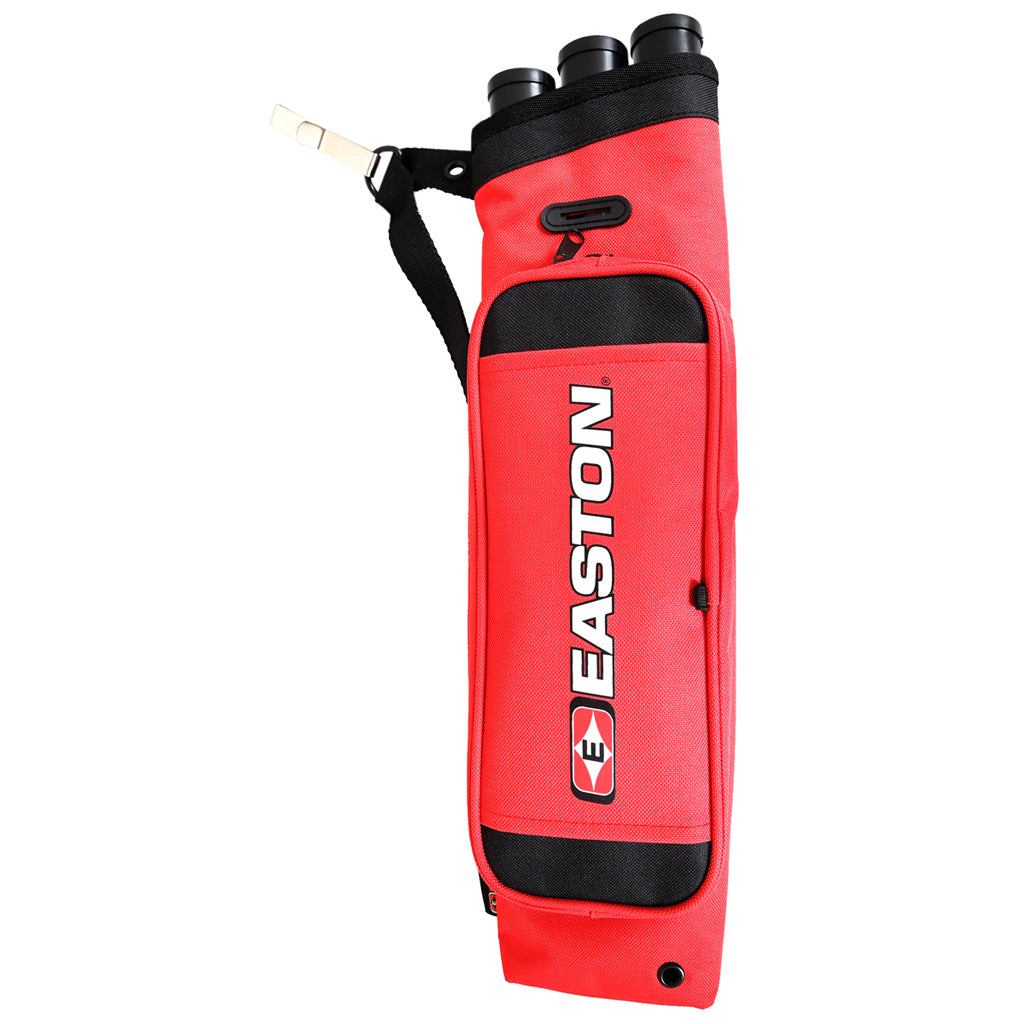 Easton Flipside 3-Tube Hip Quiver Red RH/LH - Perfect for Archery Enthusiasts