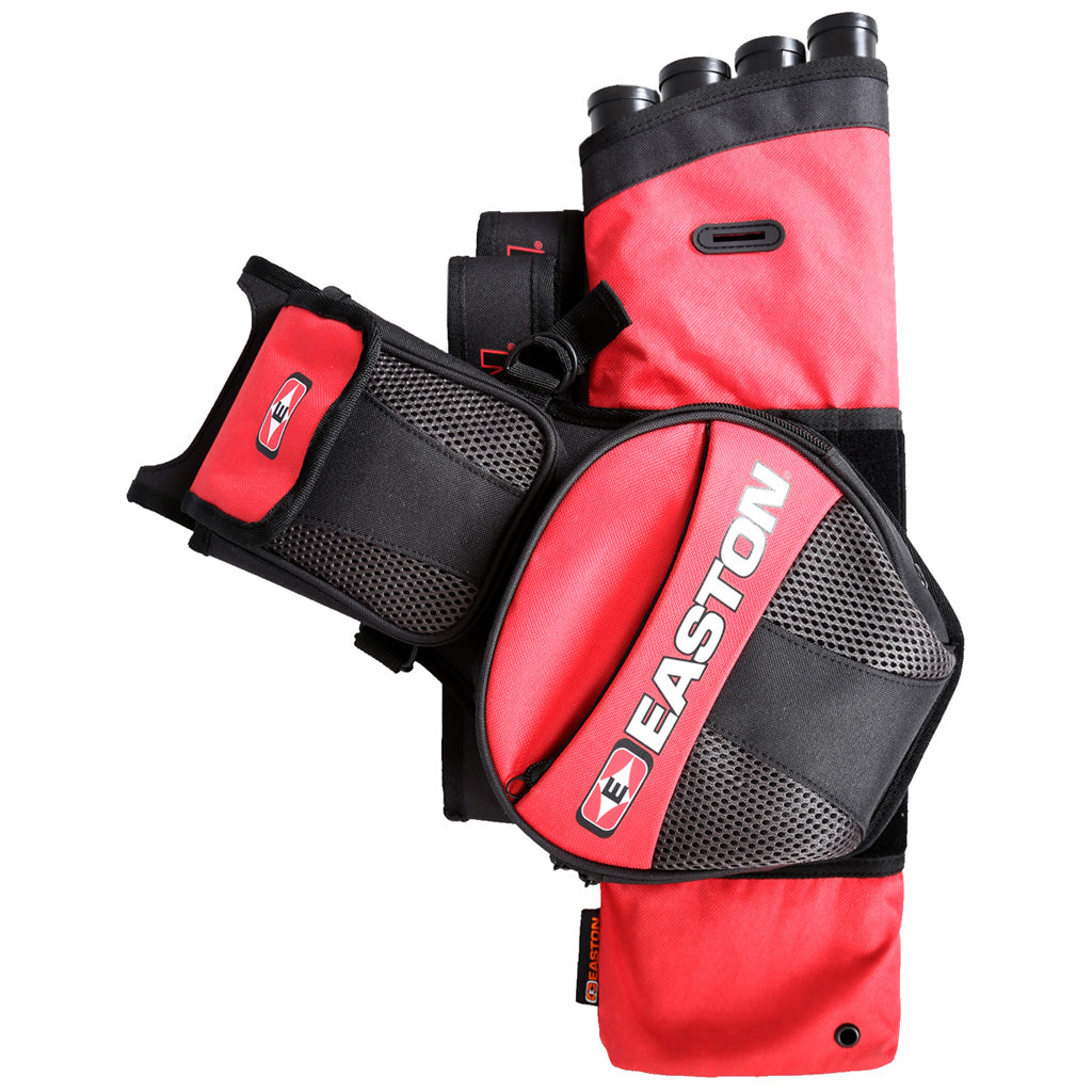 Easton Flipside 4-Tube Hip Quiver Red RH/LH - Versatile Archery Accessory