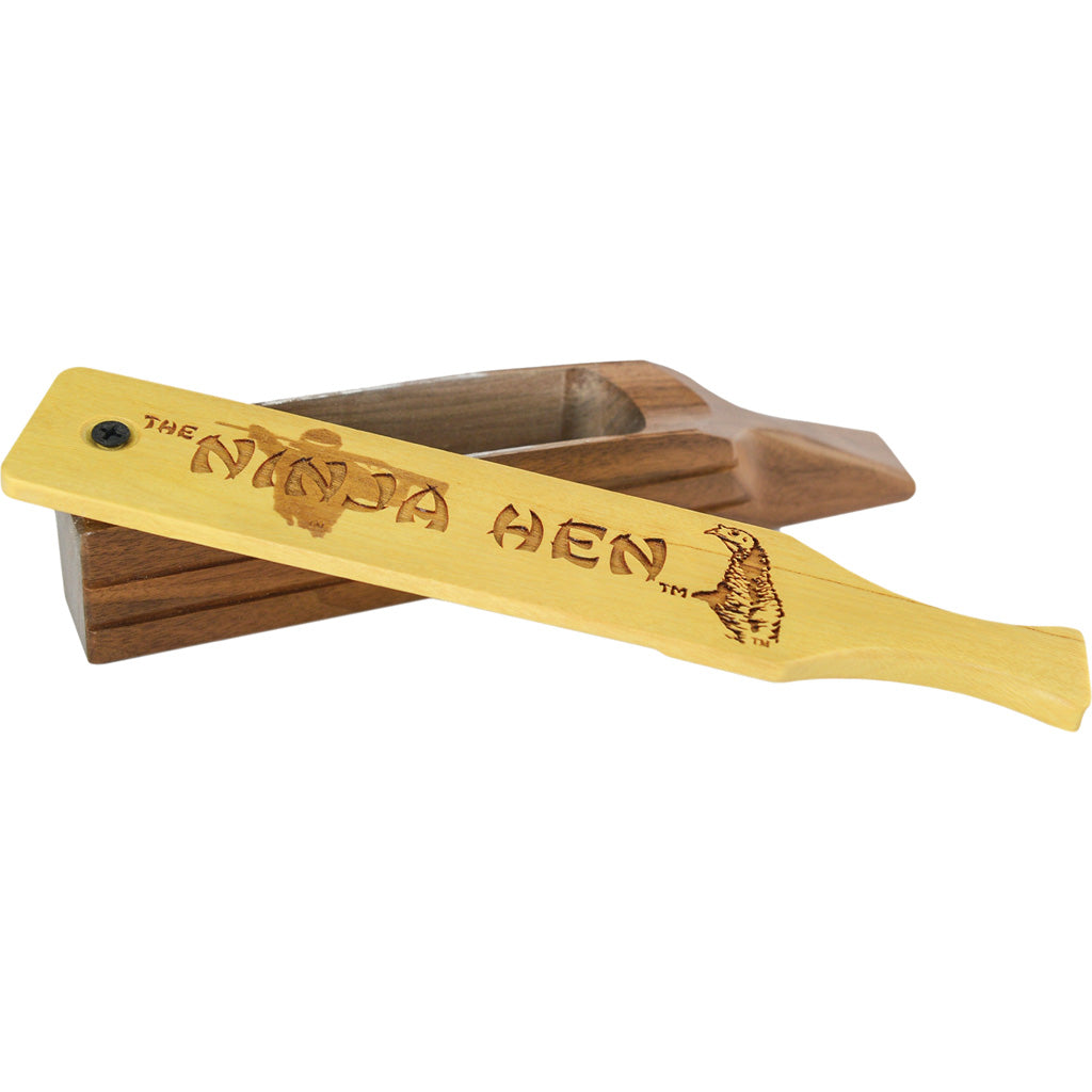 WoodHaven The Ninja Hen Box Turkey Call - Walnut Bottom and Yellowheart Lid