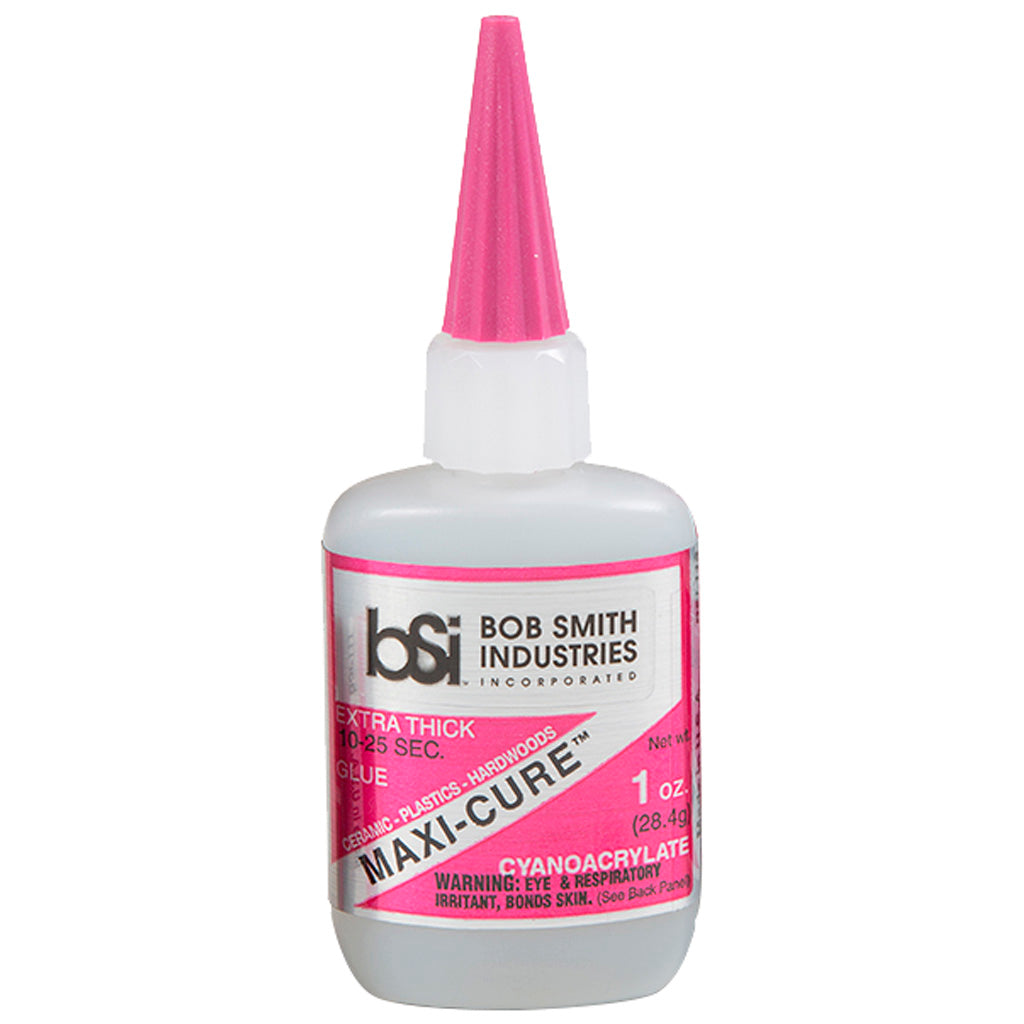 Bob Smith Industries Maxi-Cure Glue 1 oz - Fast Setting Adhesive for Fletching and Inserts