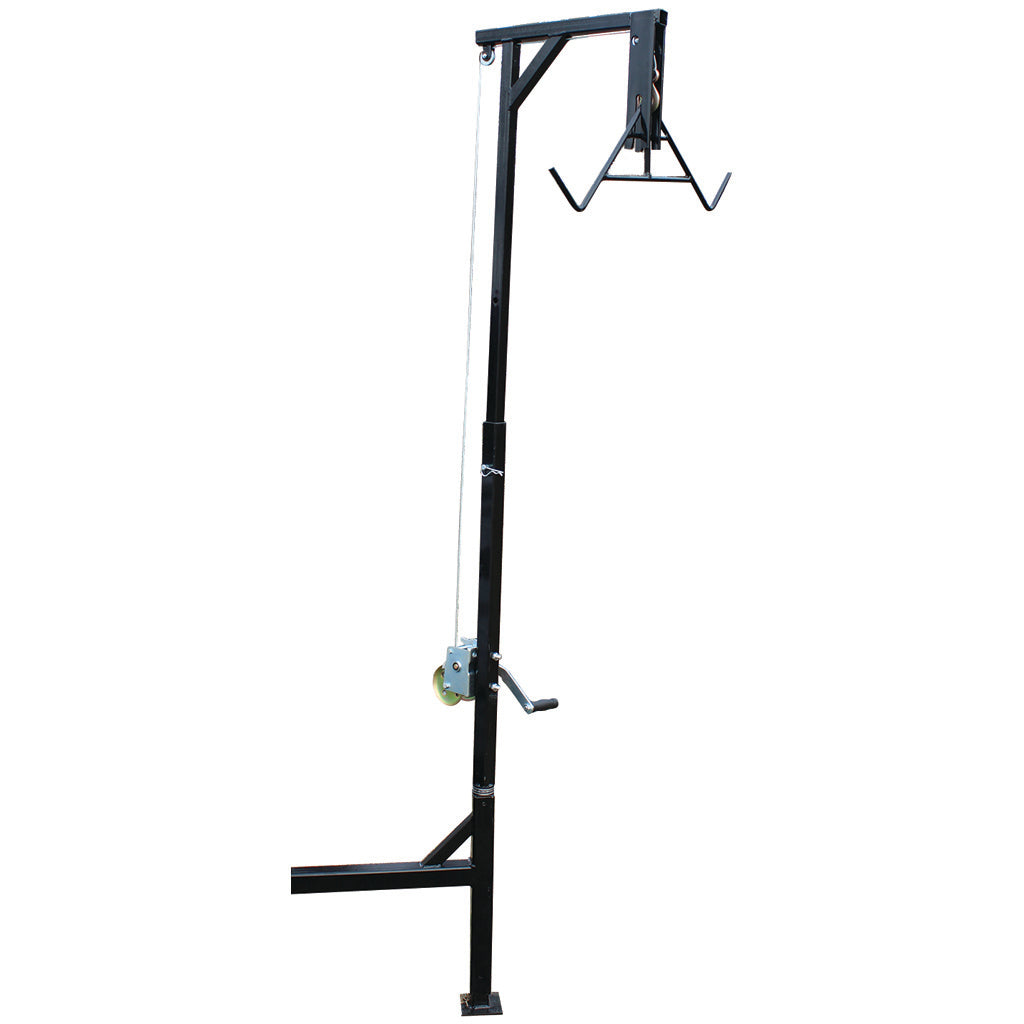 HME Truck Hitch Game Hoist - Adjustable Height &amp; 360? Pivot Rotation