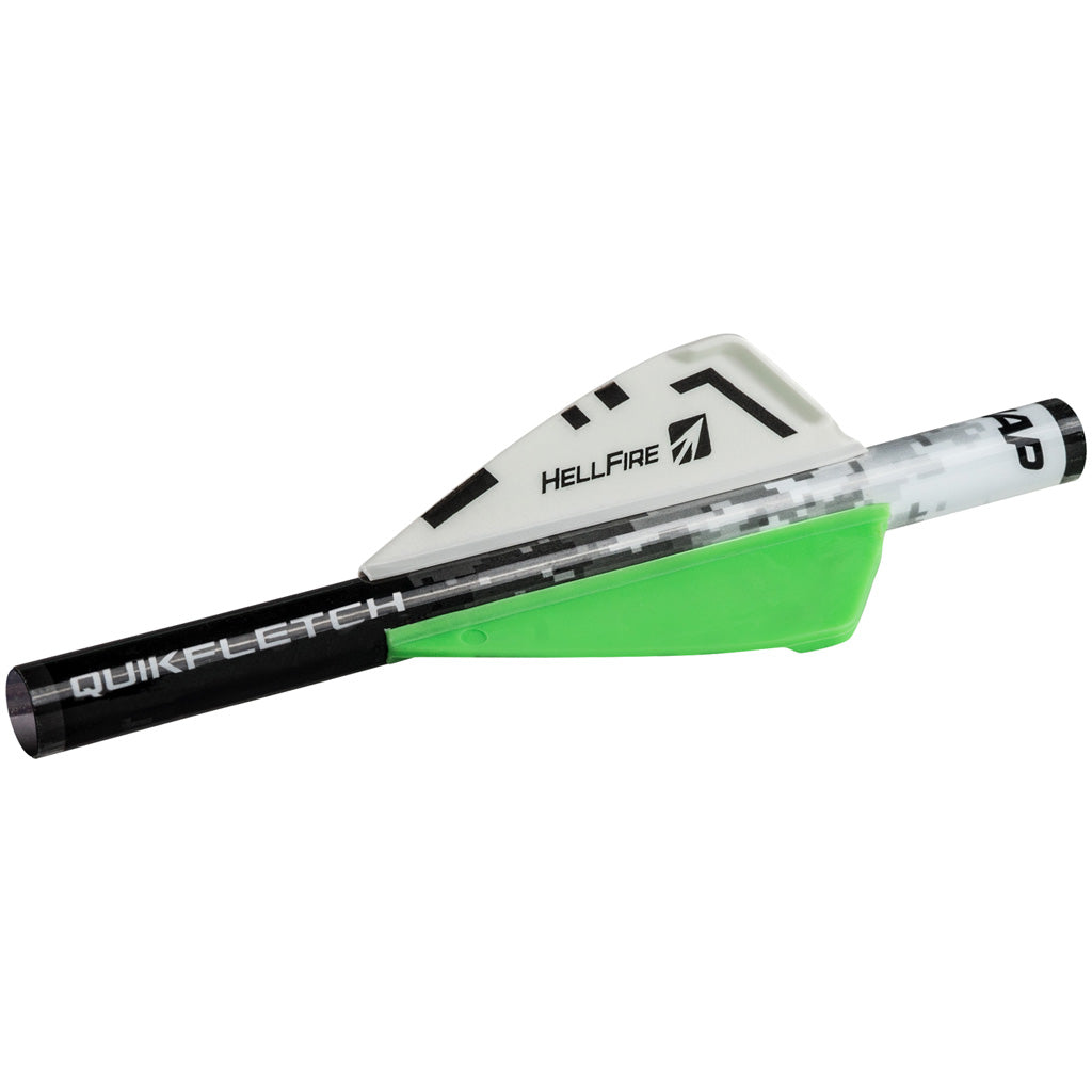 NAP Quikfletch Hellfire White/Green/Green 2 in. 6 pk