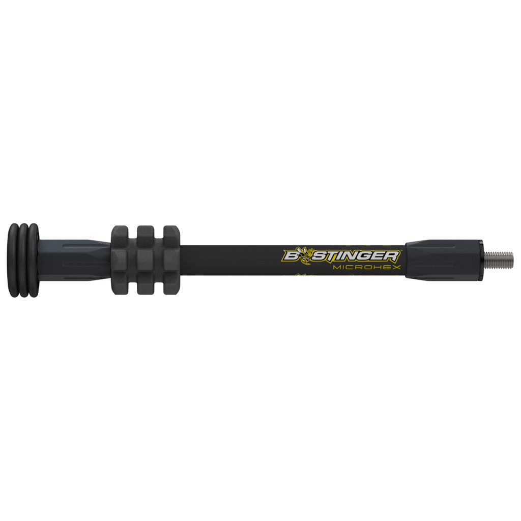 Bee Stinger MicroHex Stabilizer Matte Black 8 in. - Precision Stabilization for Archers