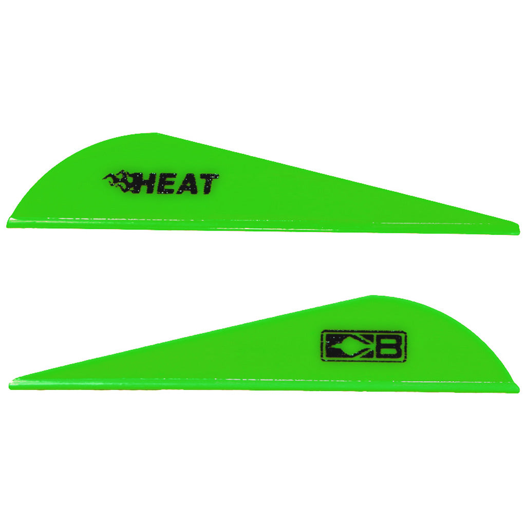 Bohning Heat Vanes Neon Green 36 Pack - Perfect for Hunting &amp; 3D Archery