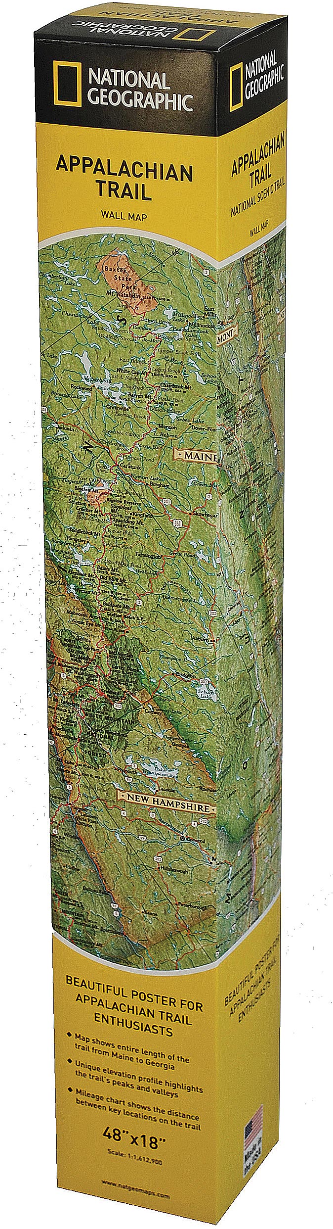 National Geographic Appalachian Trail Wall Map Book Edition