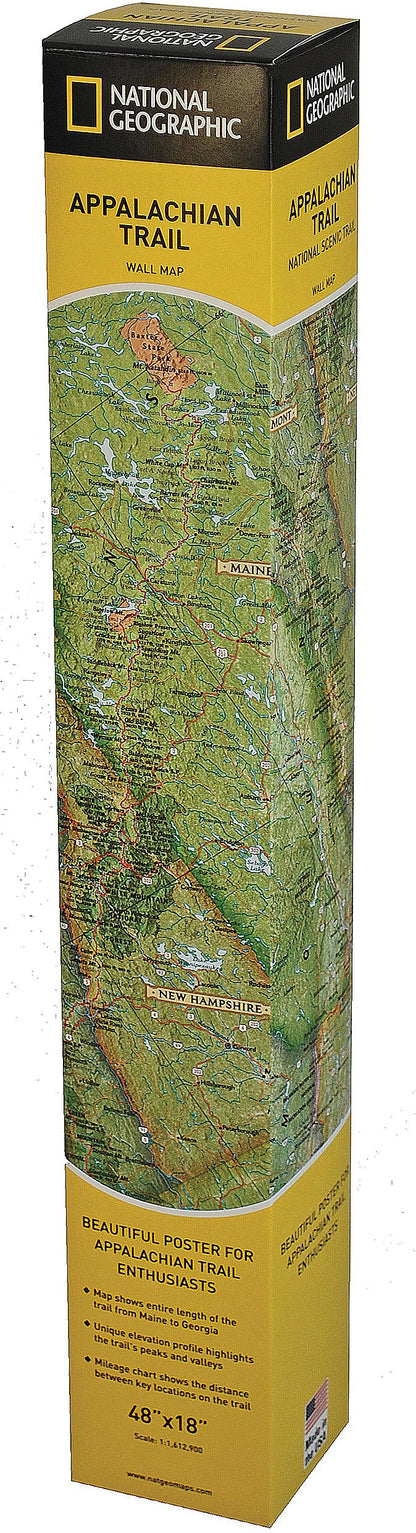 National Geographic Appalachian Trail Wall Map Book Edition