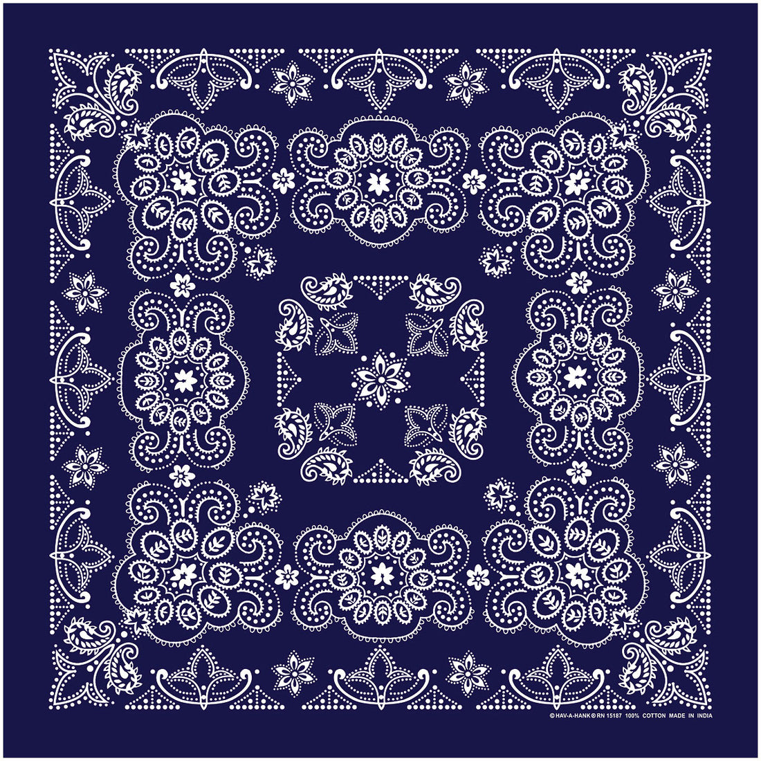 CAROLINA MANUF Te X As Paisley Bandana - Navy