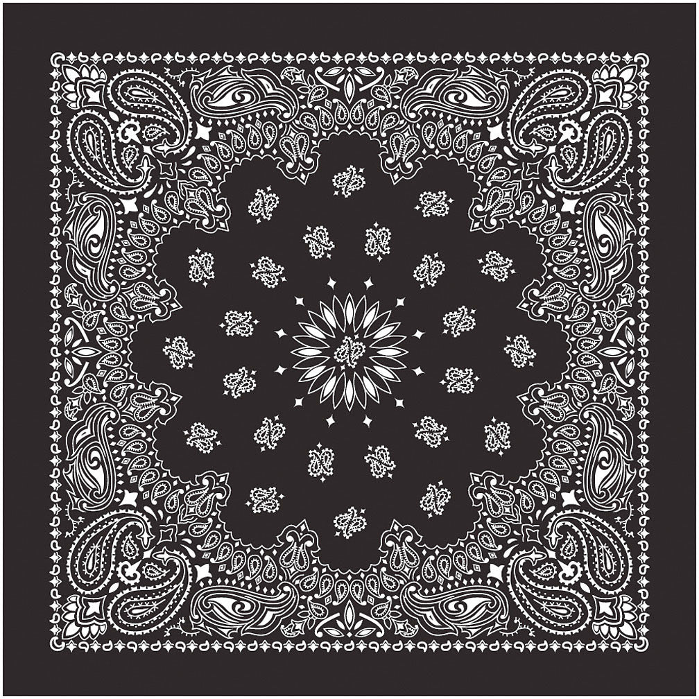 CAROLINA MANUF Black Bandanas with Hang Tag - Perfect for Any Occasion