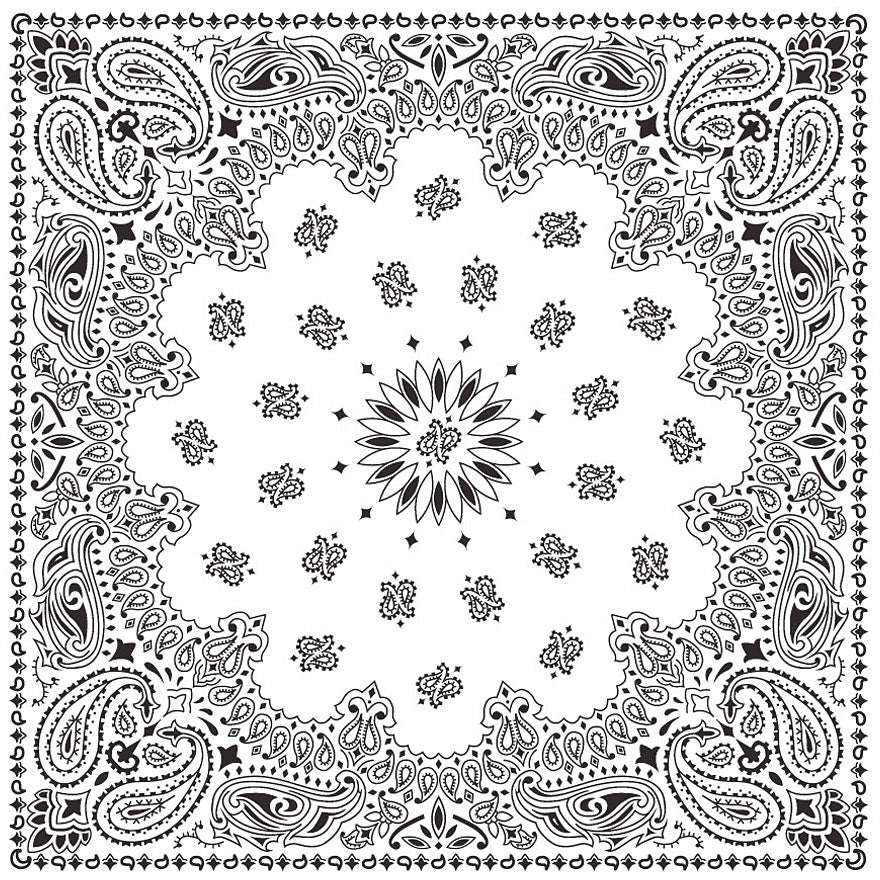 CAROLINA MANUF Bandanas White with Hang Tag - Perfect for Every Occasion