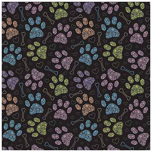 CAROLINA MANUF Bandana Colorful Paws