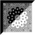CAROLINA MANUF Split Paisley Black/White Fabric