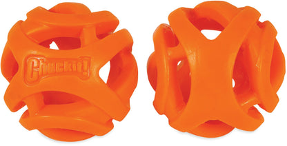 Chuckit! Breathe Right Ball Medium 2 Pack - Durable Rubber Dog Toy