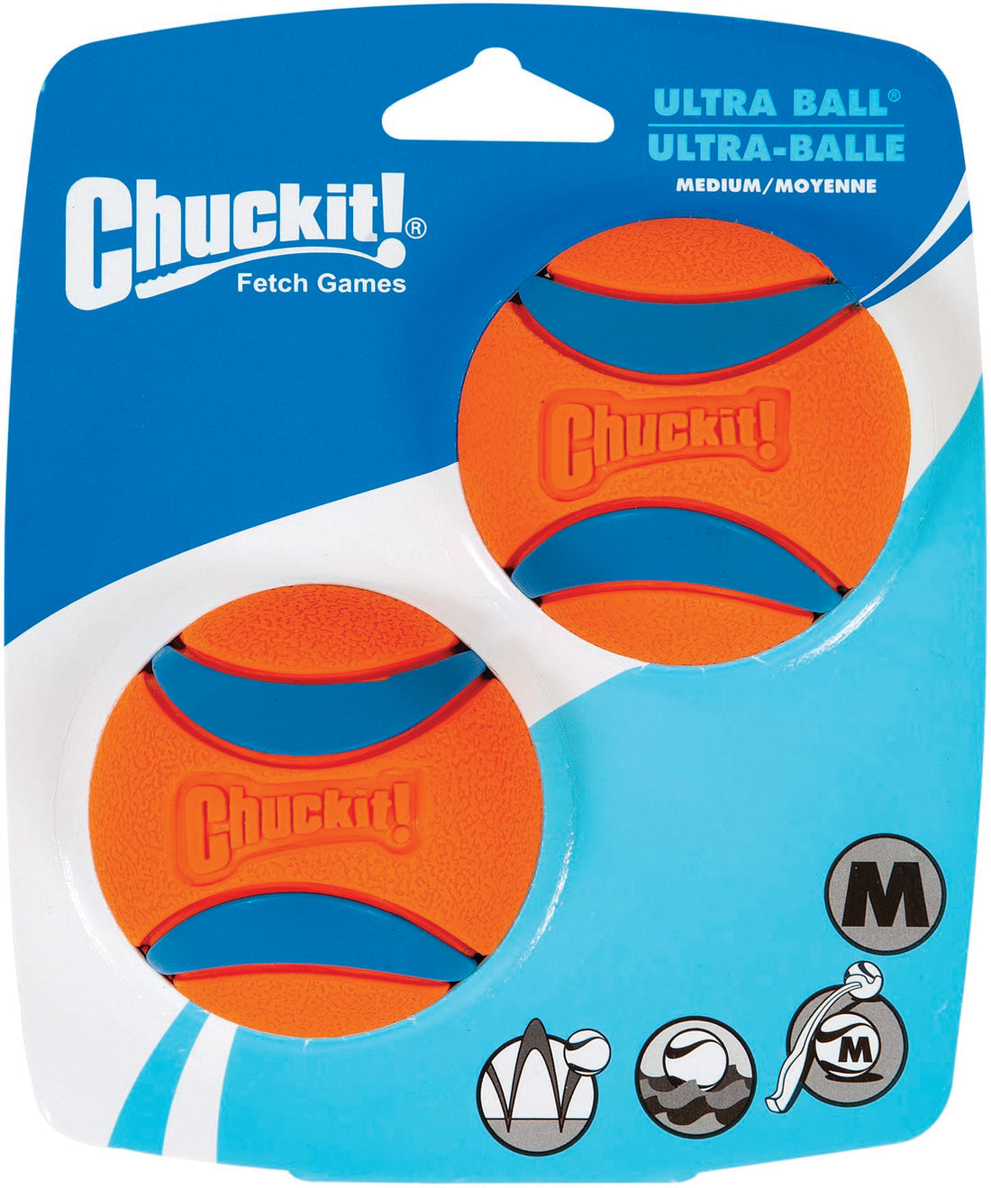 CHUCKIT! Ultra Balls Medium 2 Pack for Dogs and Pets
