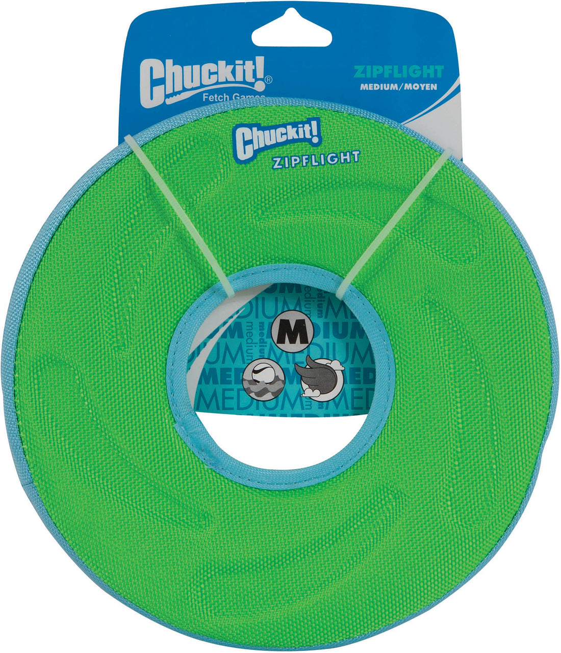 Chuckit! Zipflight Ring Medium Assorted - Durable Flying Toy for Dogs