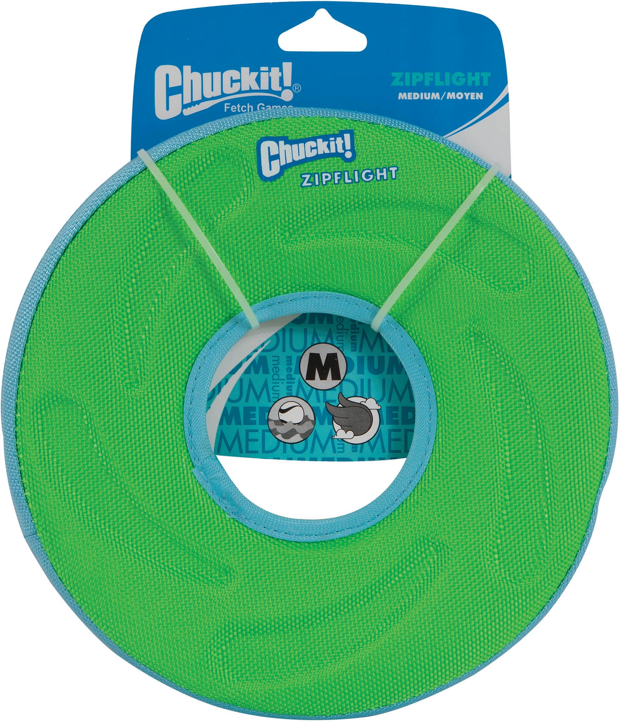 Chuckit! Zipflight Ring Medium Assorted - Durable Flying Toy for Dogs