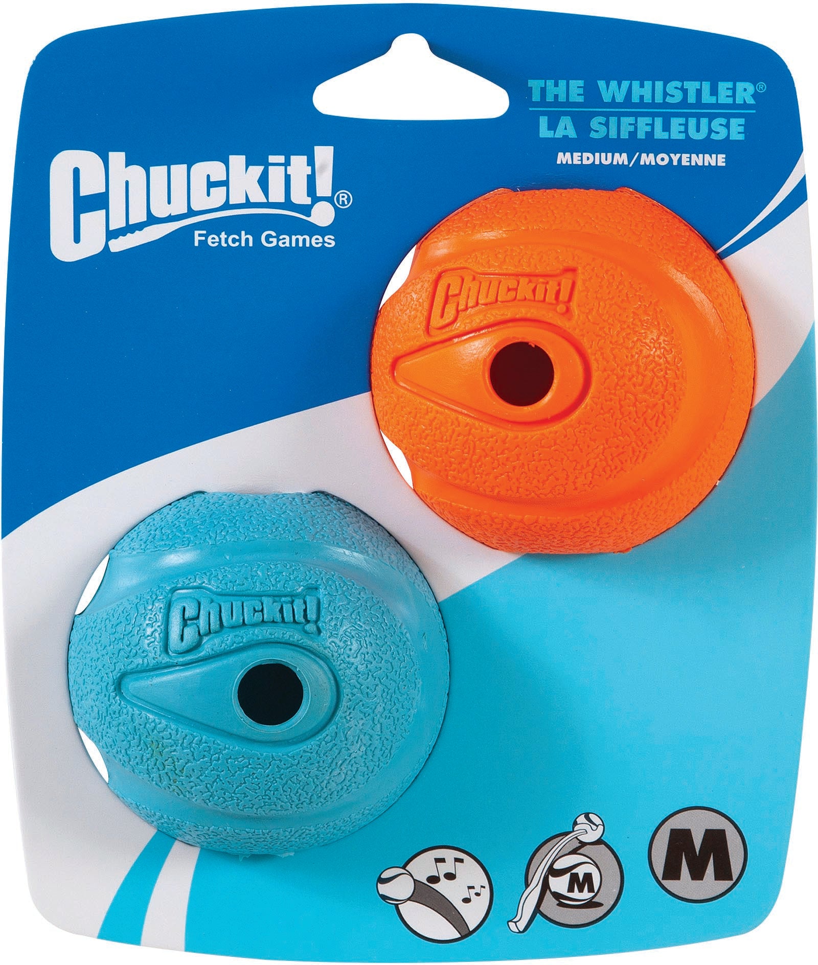 Chuckit! The Whistler Ball Medium – Durable Dog Toy for Active Play