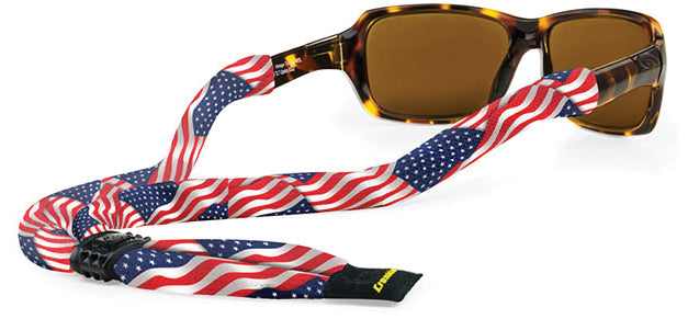 Croakies Suiter US Flag XL Eyewear Retainer by Croakies - Comfortable and Durable Fit