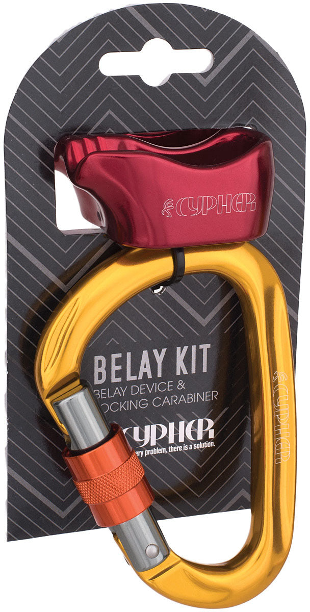 CYPHER X F Belay Device with HMS Kit - Reliable Rock Climbing Safety Equipment