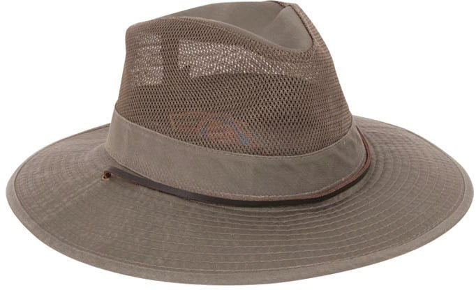 DORFMAN PACIFIC Big Brim Safari Hat - Olive - MD