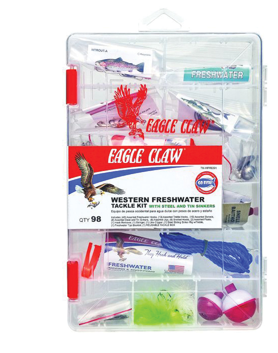 EAGLE CLAW Western Fresh Water Tackle Kit - Essential Fishing Gear