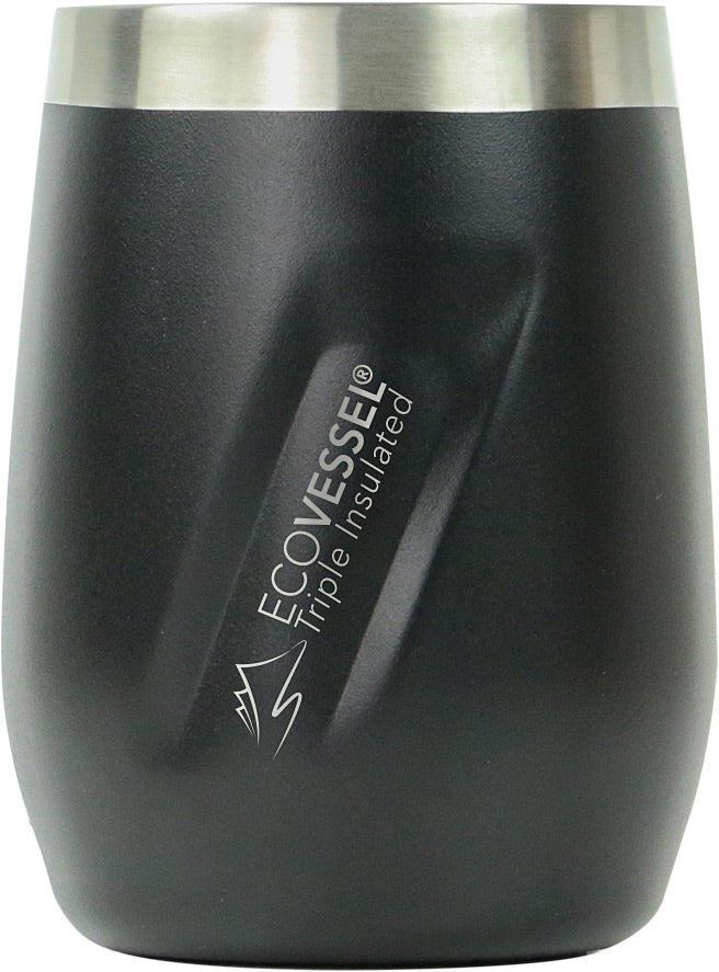 PO Rt Wine Tumbler 10 Oz. Black