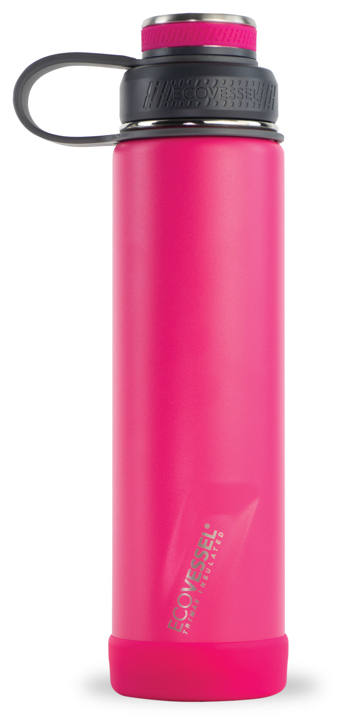 ECO VESSEL Boulder 24 Oz Trima X Magenta Stainless Steel Water Bottle