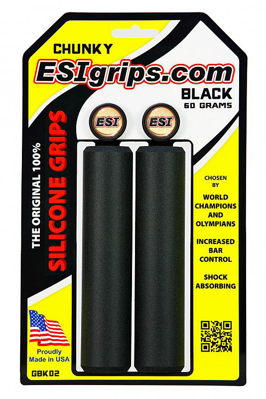 ESI Chunky Black Bike Grip - Comfortable and Durable Bicycle Handlebar Grip