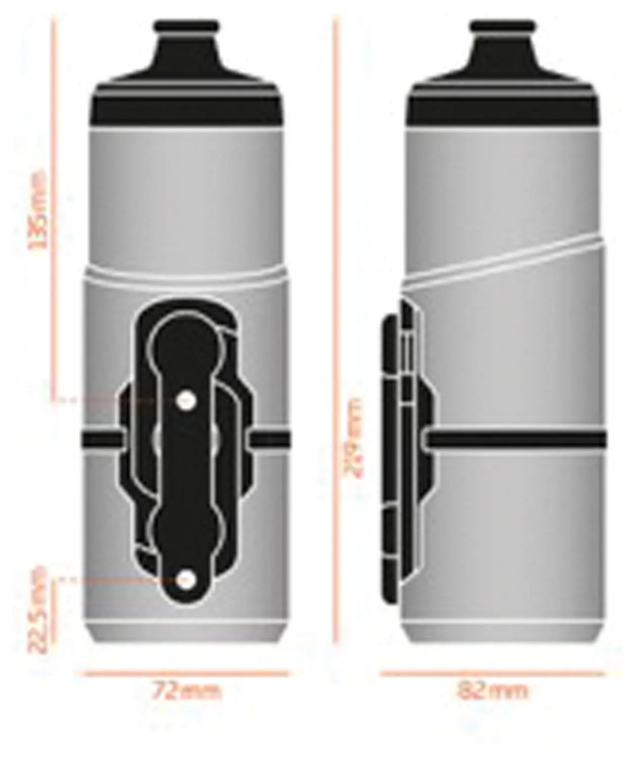 Twist 600 Ml Bottle Set   Smoke