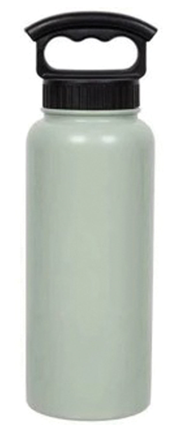 FIFTY/FIFTY 34 Oz Vacuum Insulated Water Bottle with 3 Finger Handle - Sage
