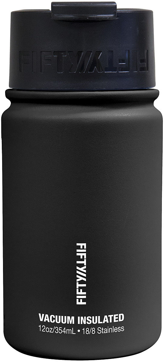 FIFTY/FIFTY 12 Oz Vacuum Insulated Flip Top Bottle - Black