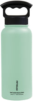FIFTY/FIFTY 34 Oz Vacuum Insulated Water Bottle with 3 Finger Mint Handle