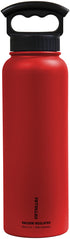 FIFTY/FIFTY 40 Oz Vacuum Insulated Water Bottle with 3 Finger Red Handle