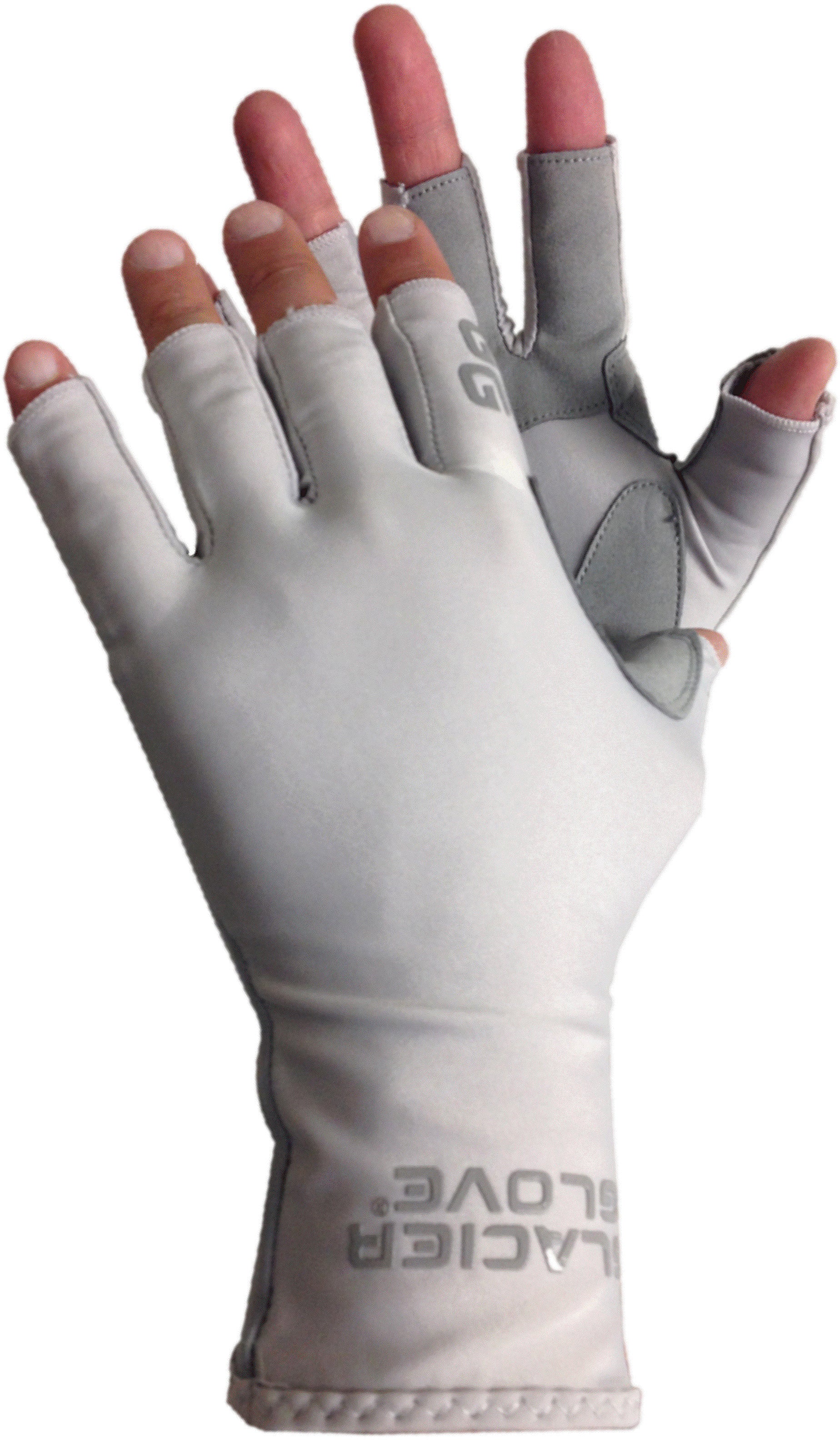 GLACIER GLOVE Islamorada Sun Glove - Gray, Extra Large