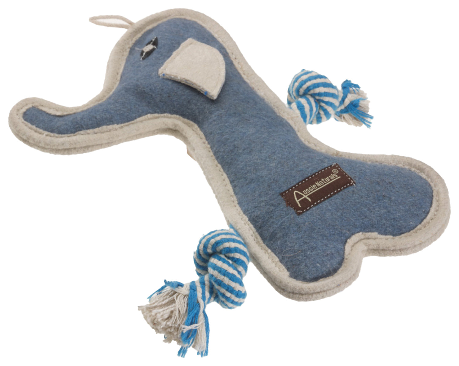 Aussie Naturals Tuff Mutt Elephant Dog Toy - Durable Plush for Small to Medium Dogs