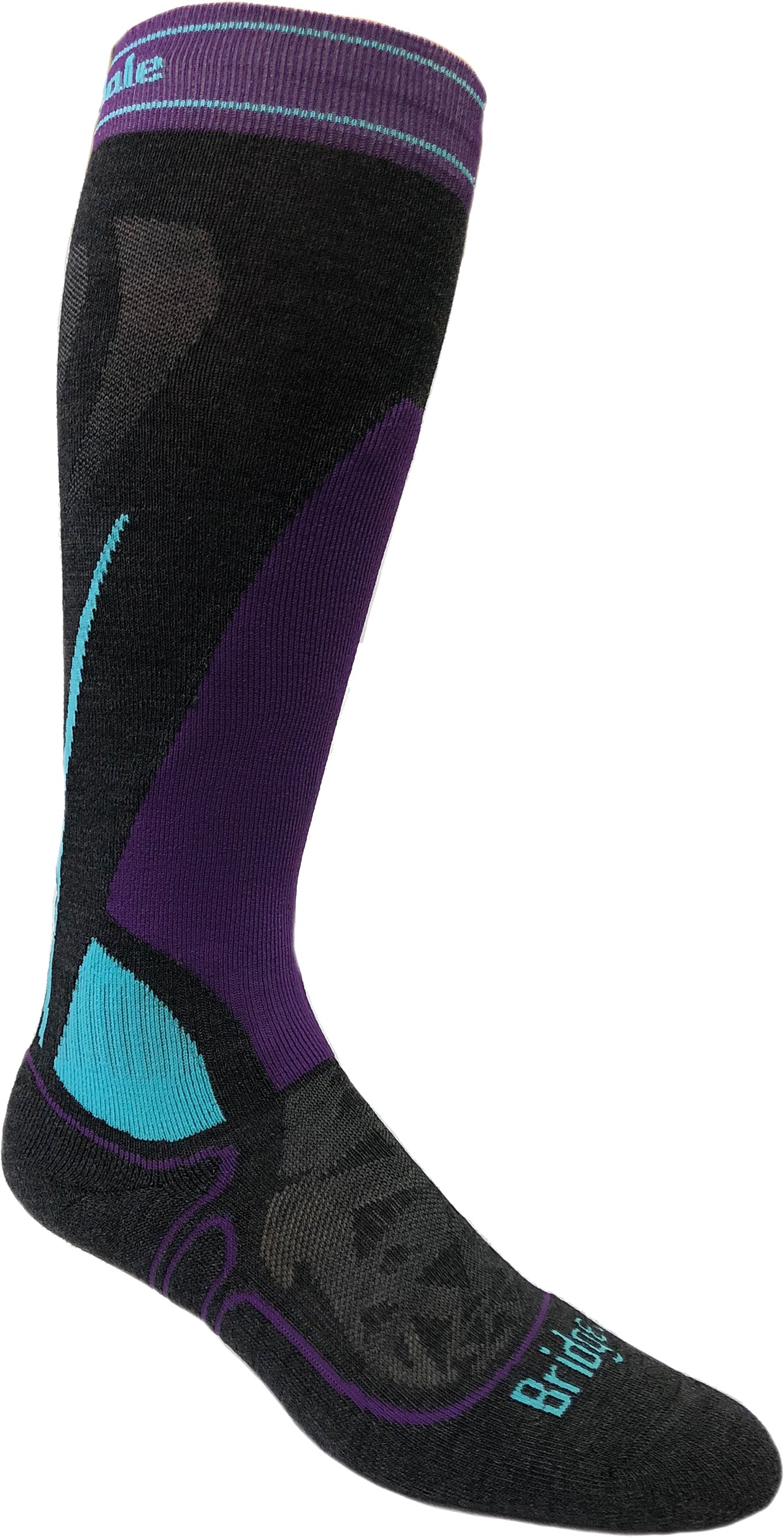 Bridgedale Ski MW MNO PFM Gry/Prpl Wms Md Performance Ski Socks