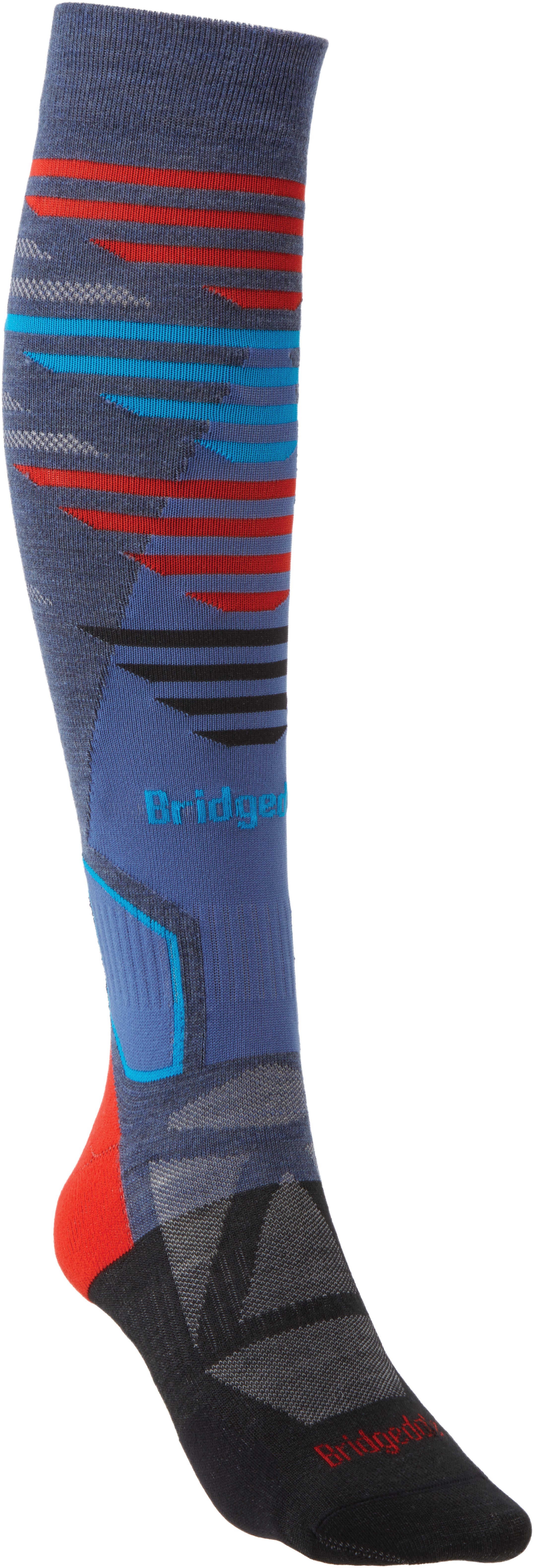 Bridgedale Ski Light Men’s Endurance Compression Sock - Blue/Black, Extra Large
