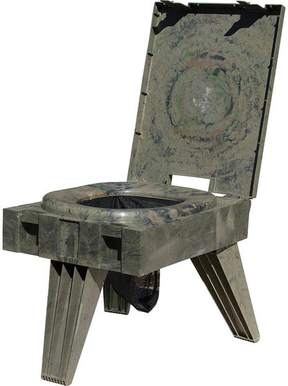 CLEANWASTE Go Anywhere Portable Toilet with Camouflage Design - Model 358015