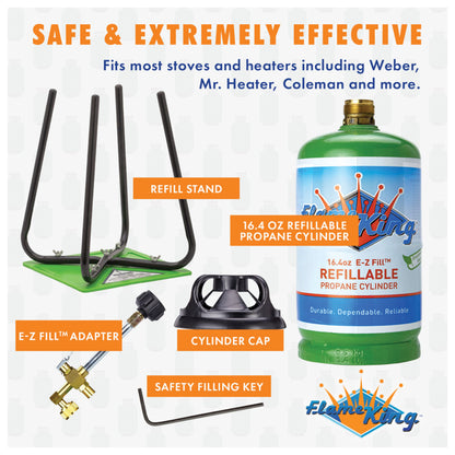 FLAME KING Refill Propane Kit - Convenient Propane Refilling Solution