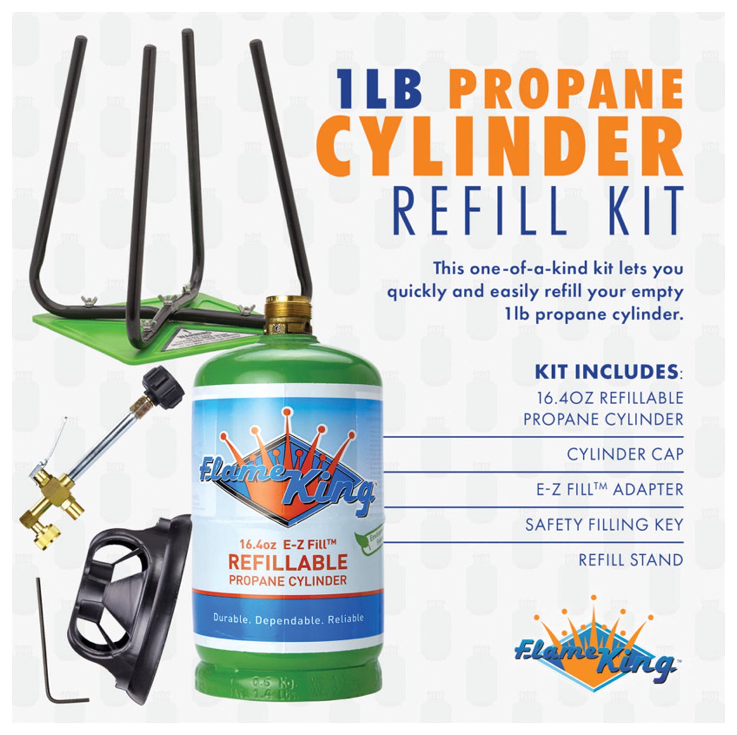 FLAME KING Refill Propane Kit - Convenient Propane Refilling Solution