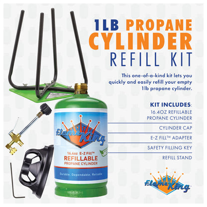 FLAME KING Refill Propane Kit - Convenient Propane Refilling Solution