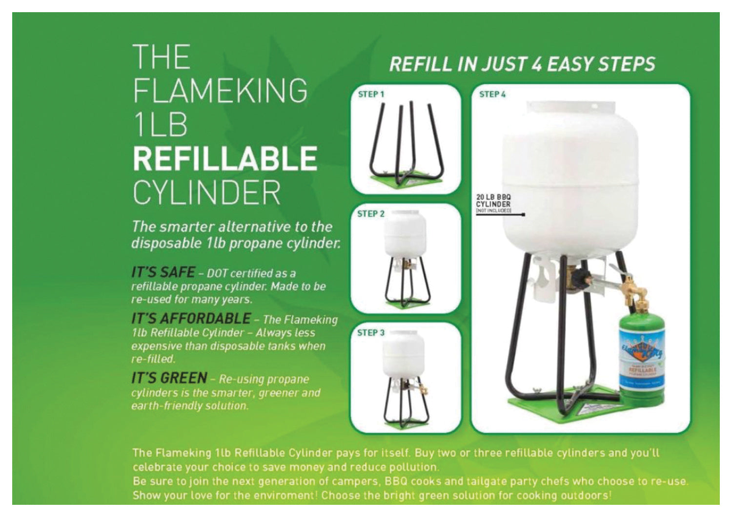 FLAME KING Refill Propane Kit - Convenient Propane Refilling Solution