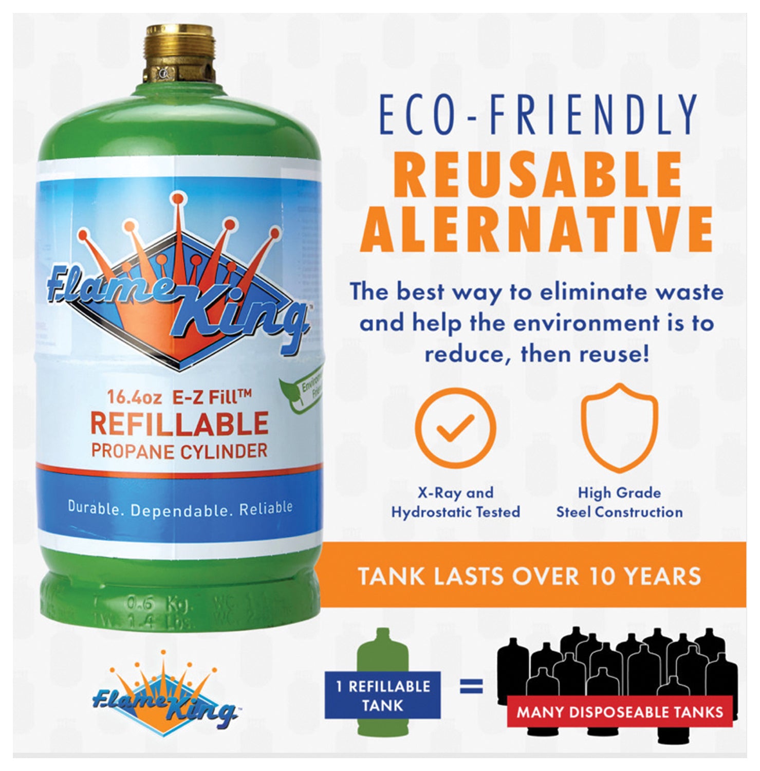 FLAME KING Refill Propane Kit - Convenient Propane Refilling Solution