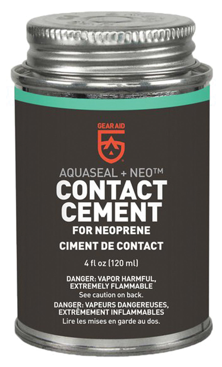 GEAR AID Aquaseal+Neo Contact Cement 4 oz for Waterproof Repairs
