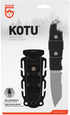 GEAR AID Kotu Tanto Knife Black - Compact Fixed Blade Utility Knife