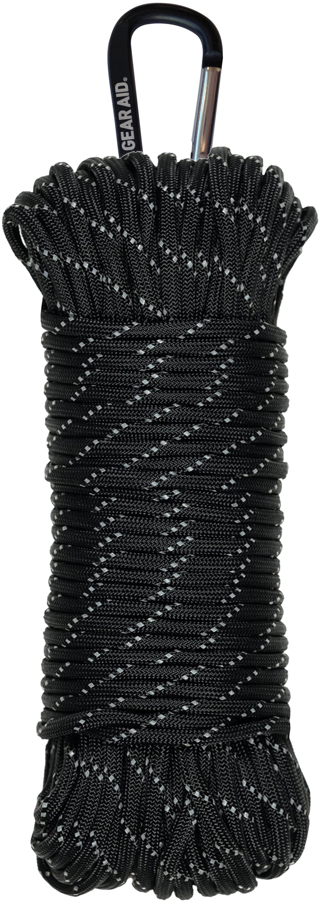 GEAR AID 550 Paracord 100 ft Black with Reflective Strands