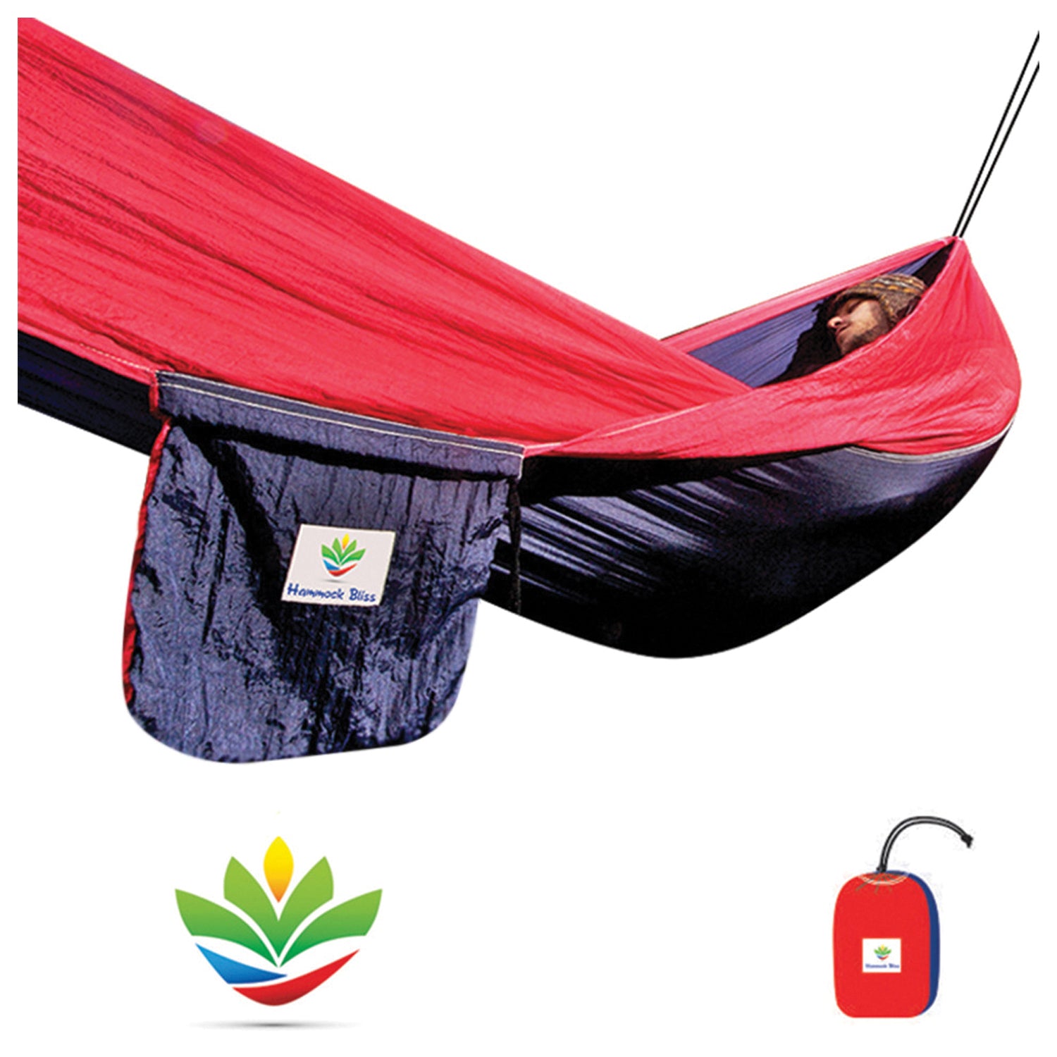 Hammock Bliss Single Navy/Red