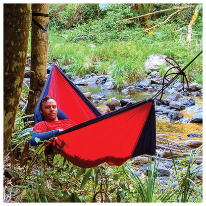 Hammock Bliss Single Navy/Red