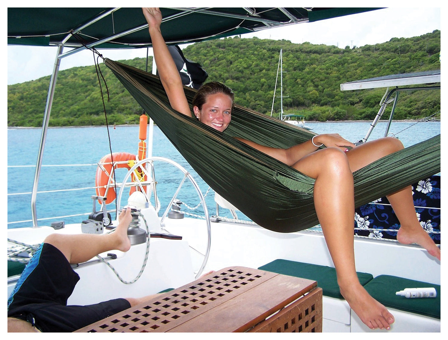 Hammock Bliss Double Tan/Green