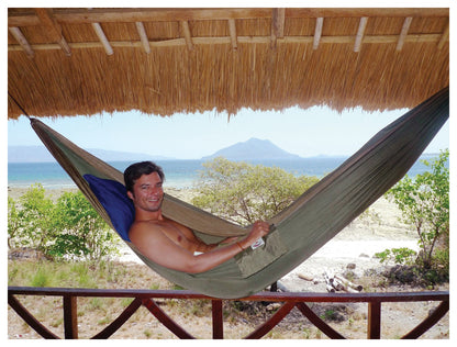 Hammock Bliss Double Tan/Green