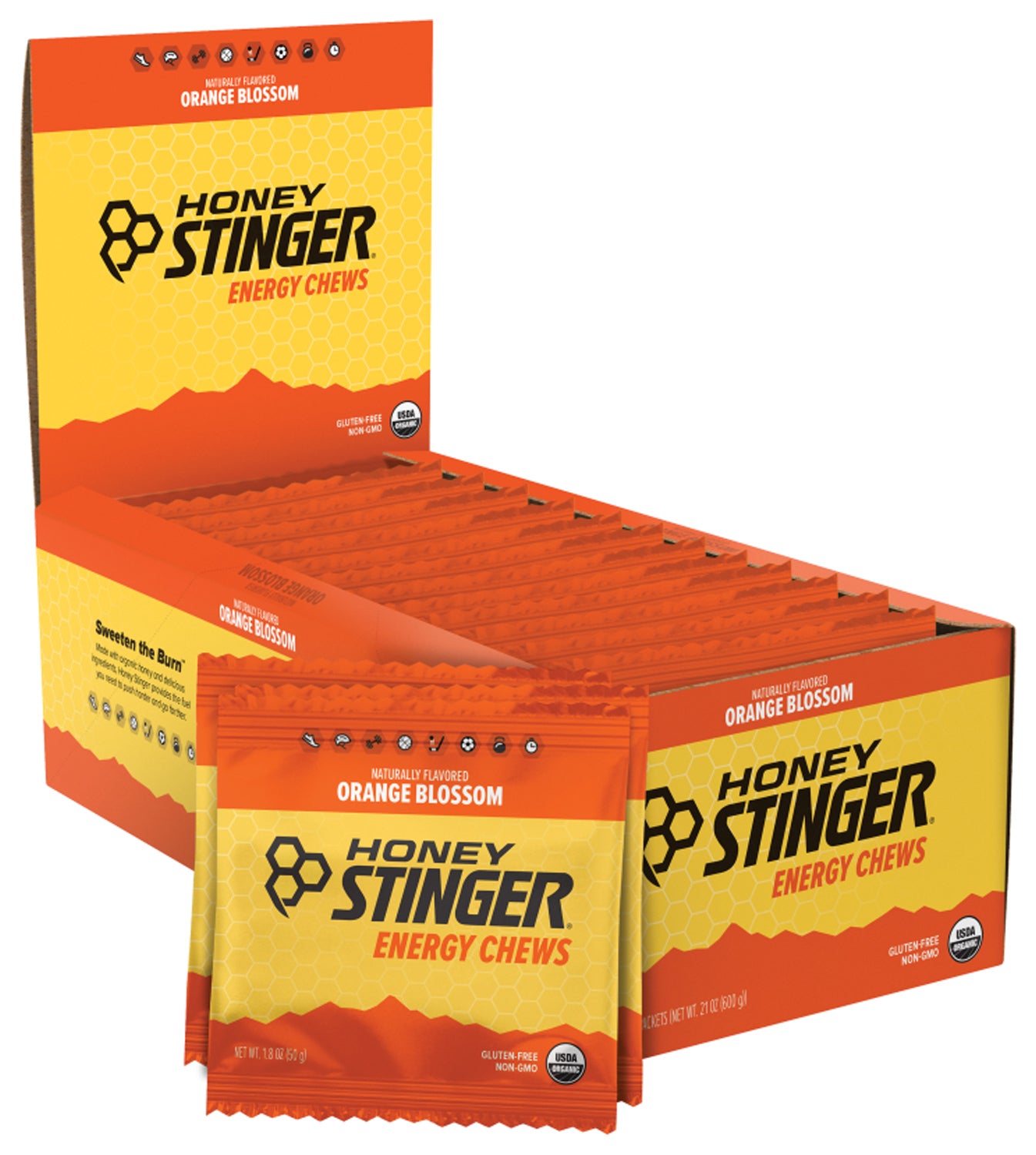 Honey Stinger Energy Chew Orange Blossom - Natural Energy Boost for Active Lifestyles